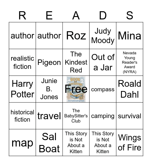 NEVADA READING WEEK Bingo Card