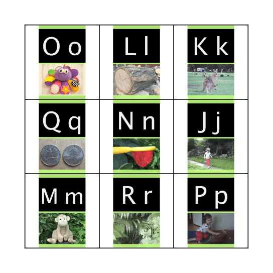 Alphabet Bingo Card