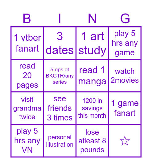 March 2026 Bingo Card