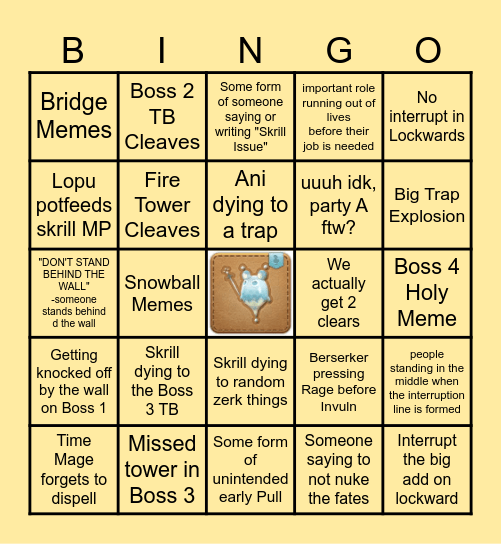 FORKED TOWER BINGO Card
