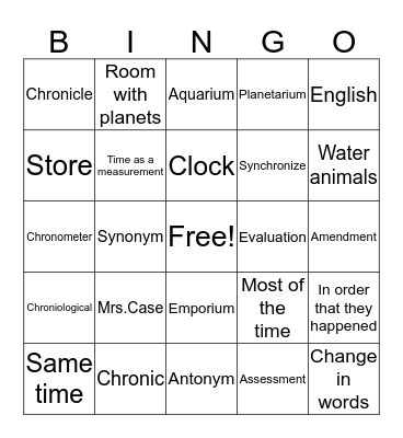 Courtney Williams Bingo Card