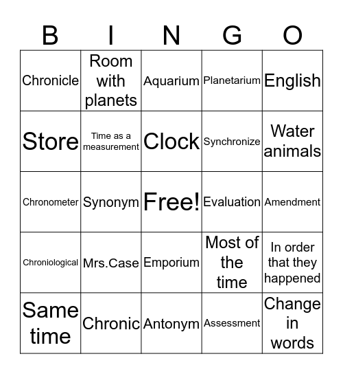 Courtney Williams Bingo Card