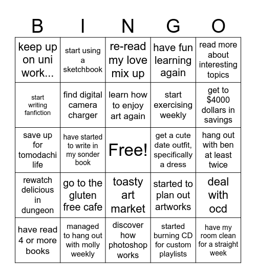 march bingo Card