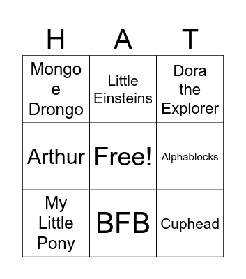 Hates Shows by imsuperdum0iq Bingo Card