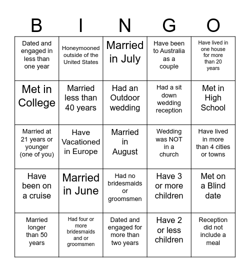 Open Door Community Group Bingo Card