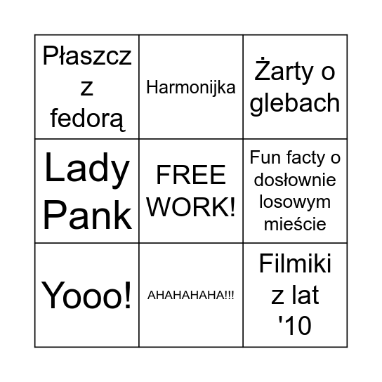 Rafał Bingo Card