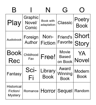 bookbango Bingo Card