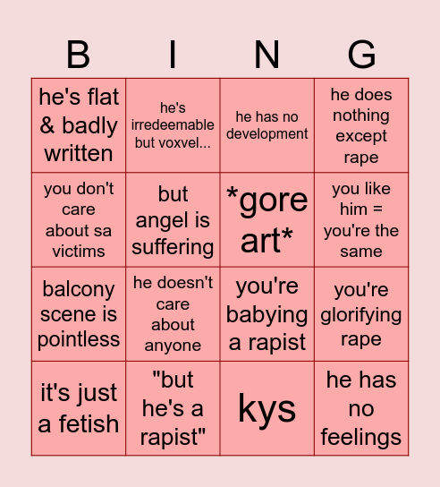 valentino cases Bingo Card