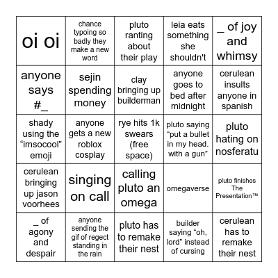 abtidory bingo Card