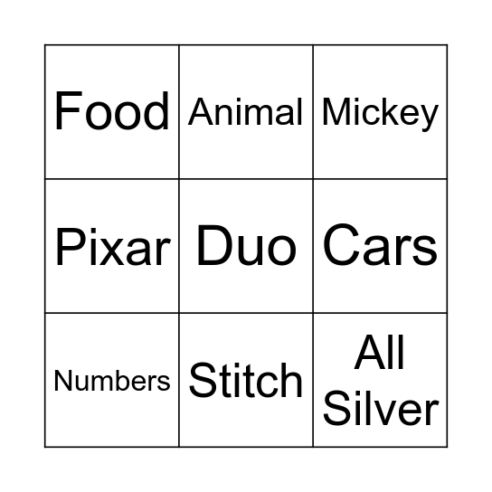 Pin Bingo Card