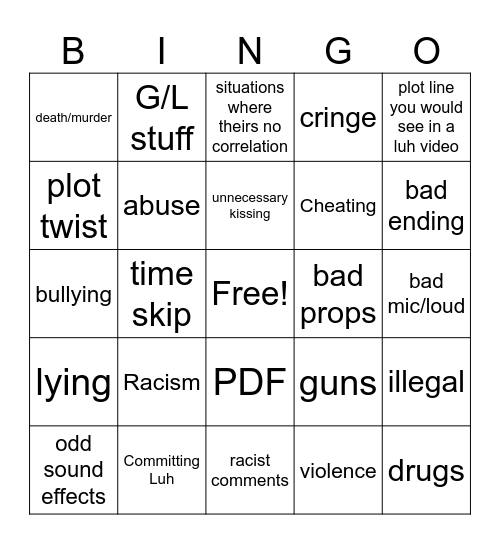 Tommrows teachings bingo Card
