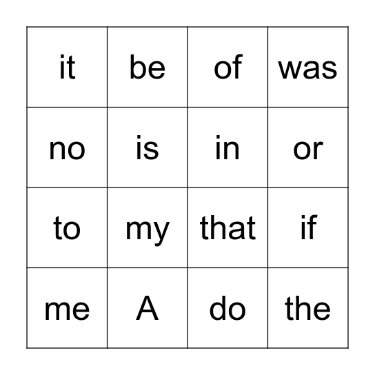 Gold & Blue Words Bingo Card