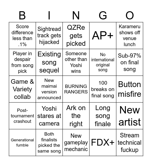 KoP7th bingo Card