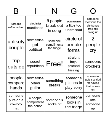 Little Women Bingor Bingo Card