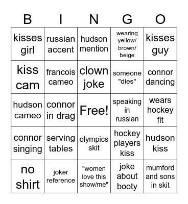 connor storrie snl Bingo Card