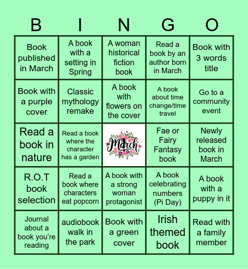 R.O.T March BINGO Card