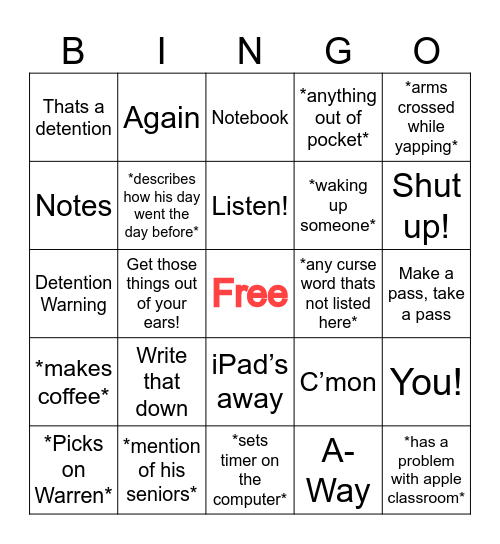 What will Kopy say/do? Bingo Card