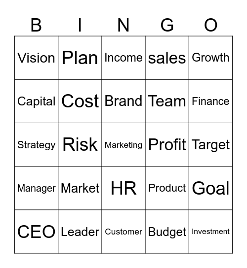 BUSINESS BINGO Card