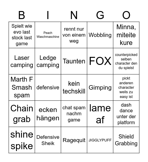 Netplay Bingo Card
