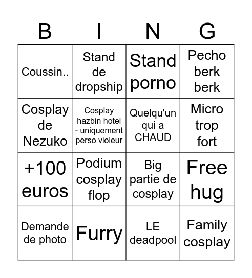 LA MADE IN ASIA Bingo Card