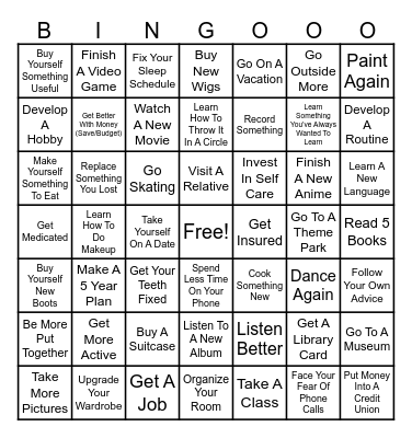 2026 Bingo Card