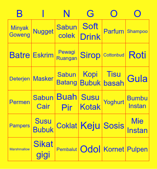 My mine bingo Card