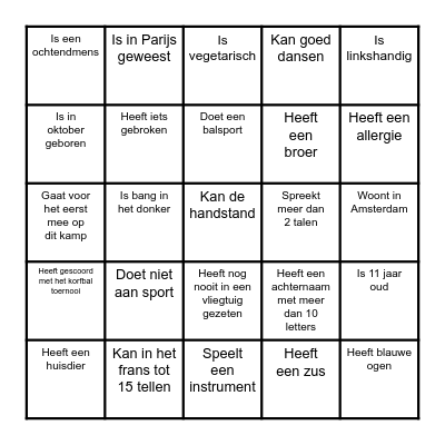 Bingo Card