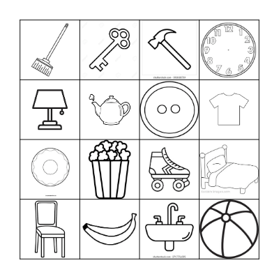 In A House Bingo Card