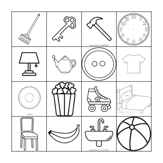 In A House Bingo Card
