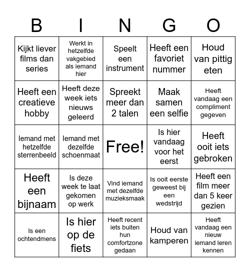 Mare’s Party Bingo Card