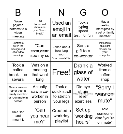Employee Appreciation Week Bingo Card