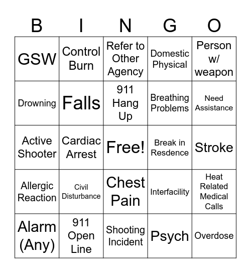 Sunday Bingo Card