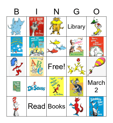 Dr. Seuss Bingo Card