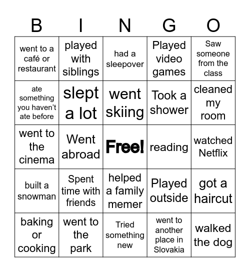 Spring Holidays BINGO Card