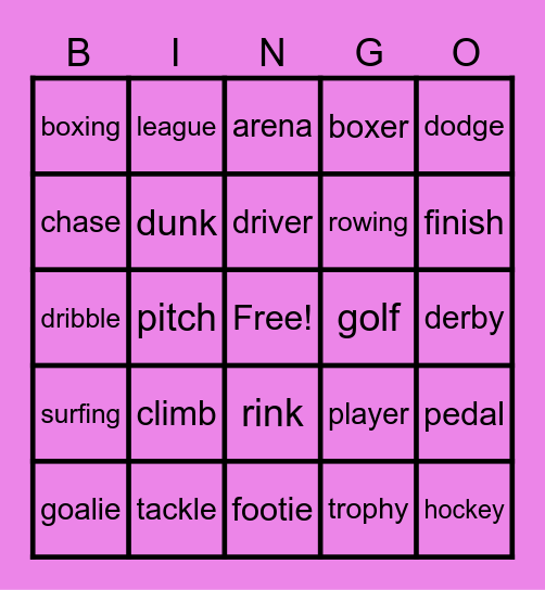 Chrissy Board Bingo Card