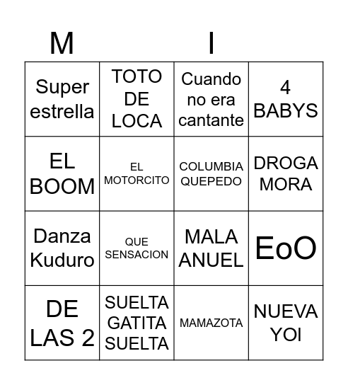 6 DE MARZO BD Bingo Card