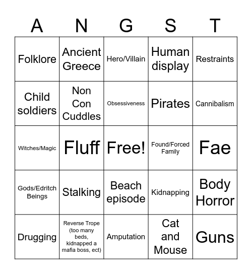 TROPE BINGO Card