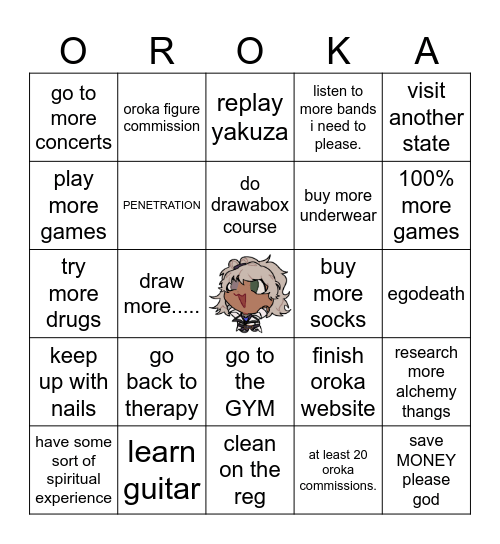 OROKA BINGO Card