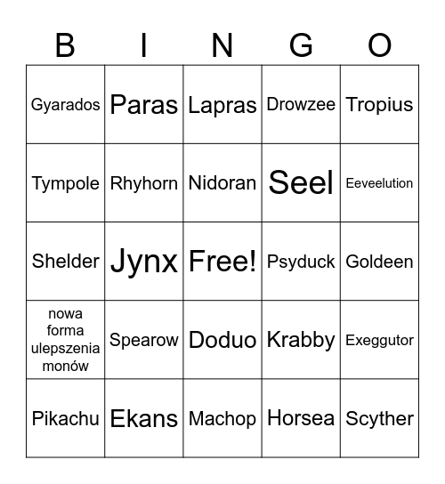 Pokemon Winds & Waves Bingo Card