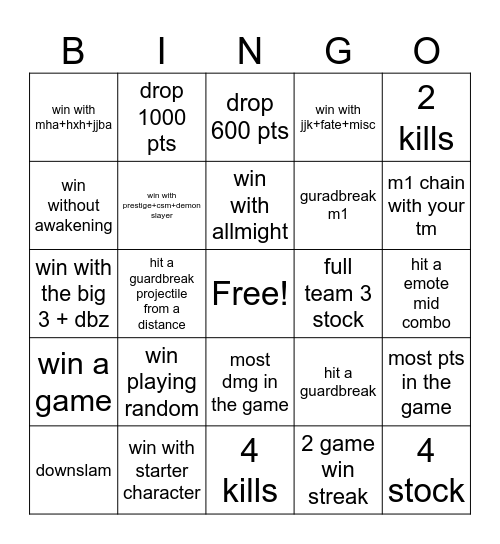ABA BINGO Card