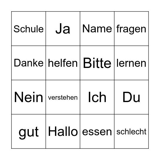 Fingeralphabet Bingo Level 2 Bingo Card