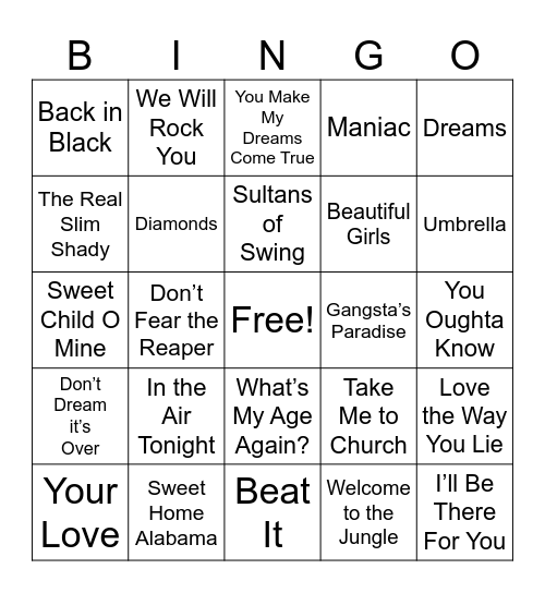 AI Covers Bingo Card
