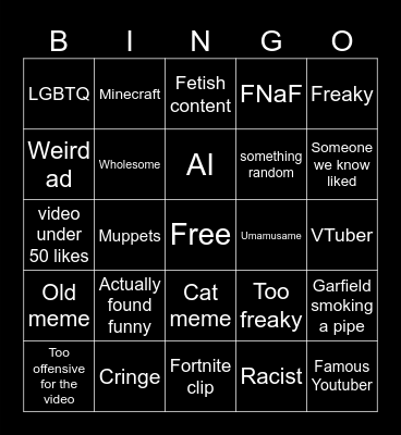 Intsagarm Bingo Card