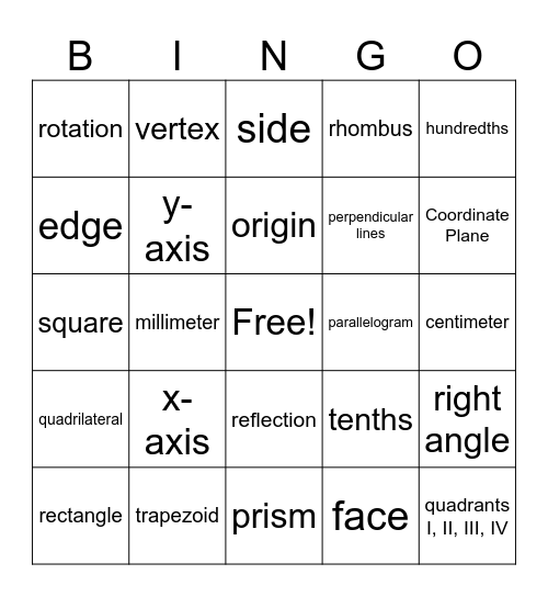 Precision Machining Bingo Card