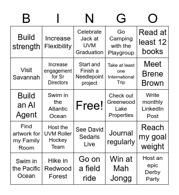 Beth's Bingo Card - 2026 Bingo Card