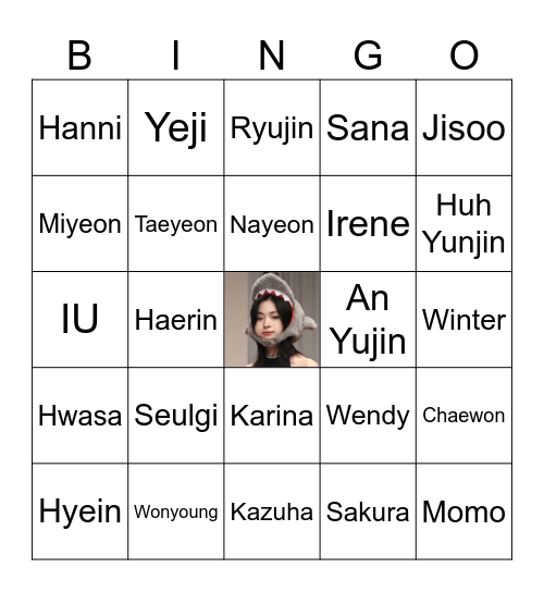 BINGO DE IDOLS FEMININAS Bingo Card