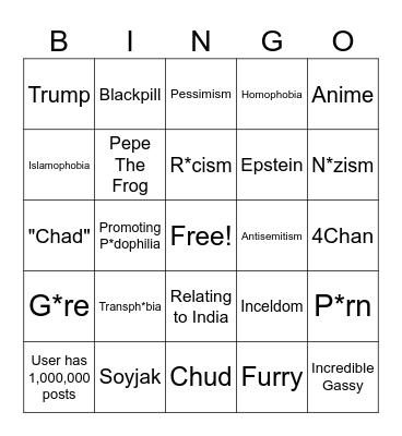 Soyjak Bingo Card