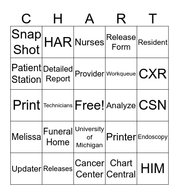 HIM Bingo Card