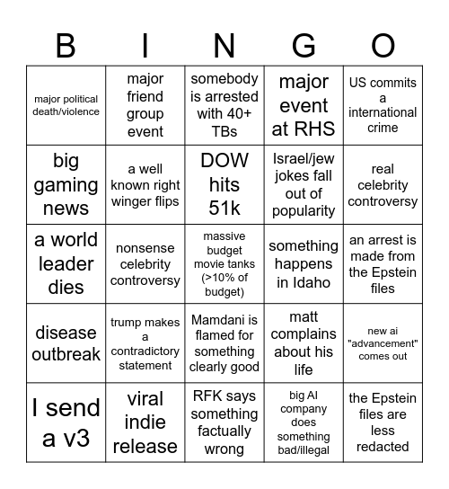 March bingo Card