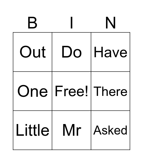 Parent Phonics Lesson 3.3.26 Bingo Card